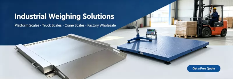 Industrial blue platform scale, digital floor scale for warehouse and factory goods weighing