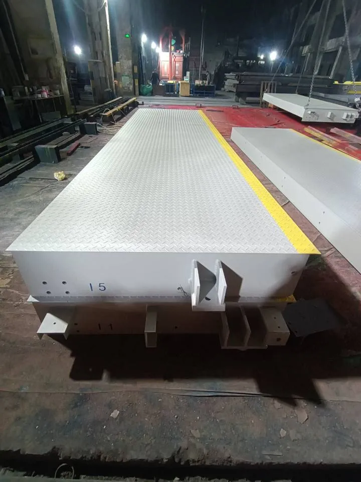 Steel weighing platform module for an electronic truck weighbridge