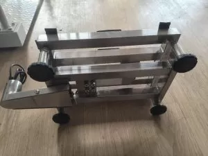 Welded stainless steel frame for platform scale Aida Weighing